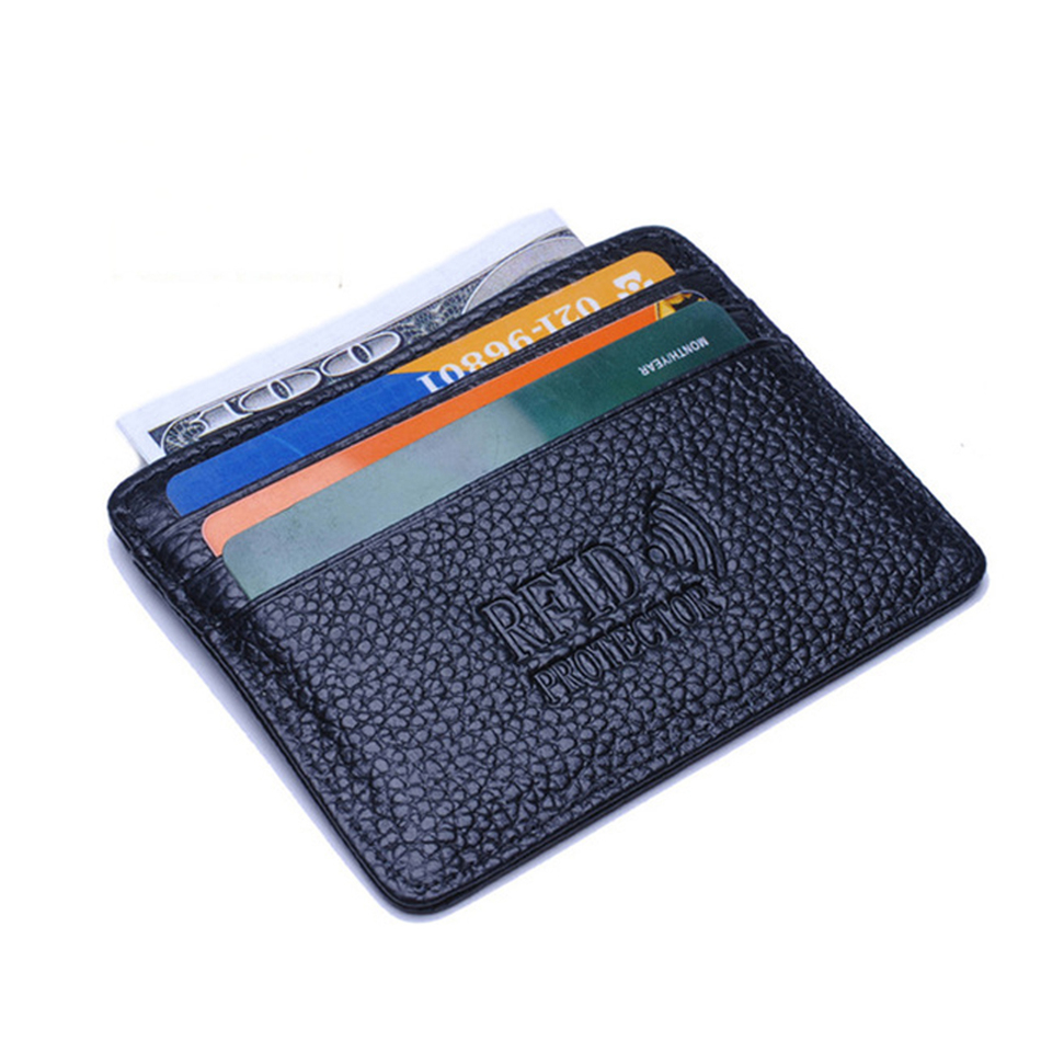 RFID-Blocking Leather Card Wallet