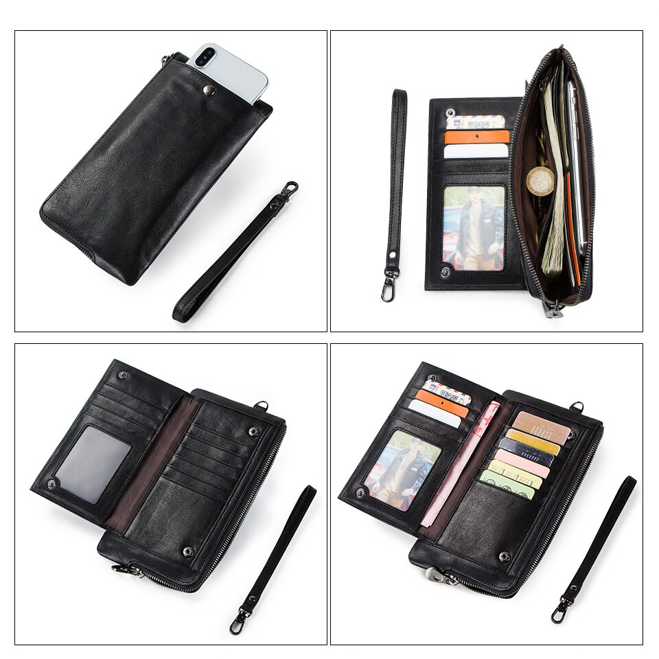Men’s RFID Genuine Leather Slim Wallet