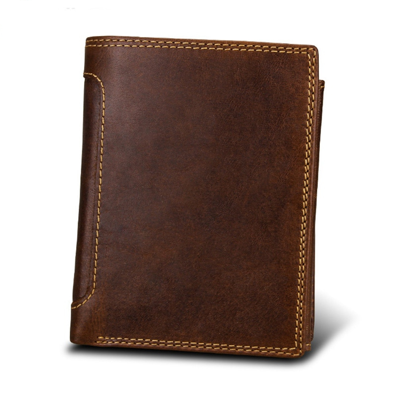 Men’s RFID Vintage 100% Genuine Leather Card Holder Wallet