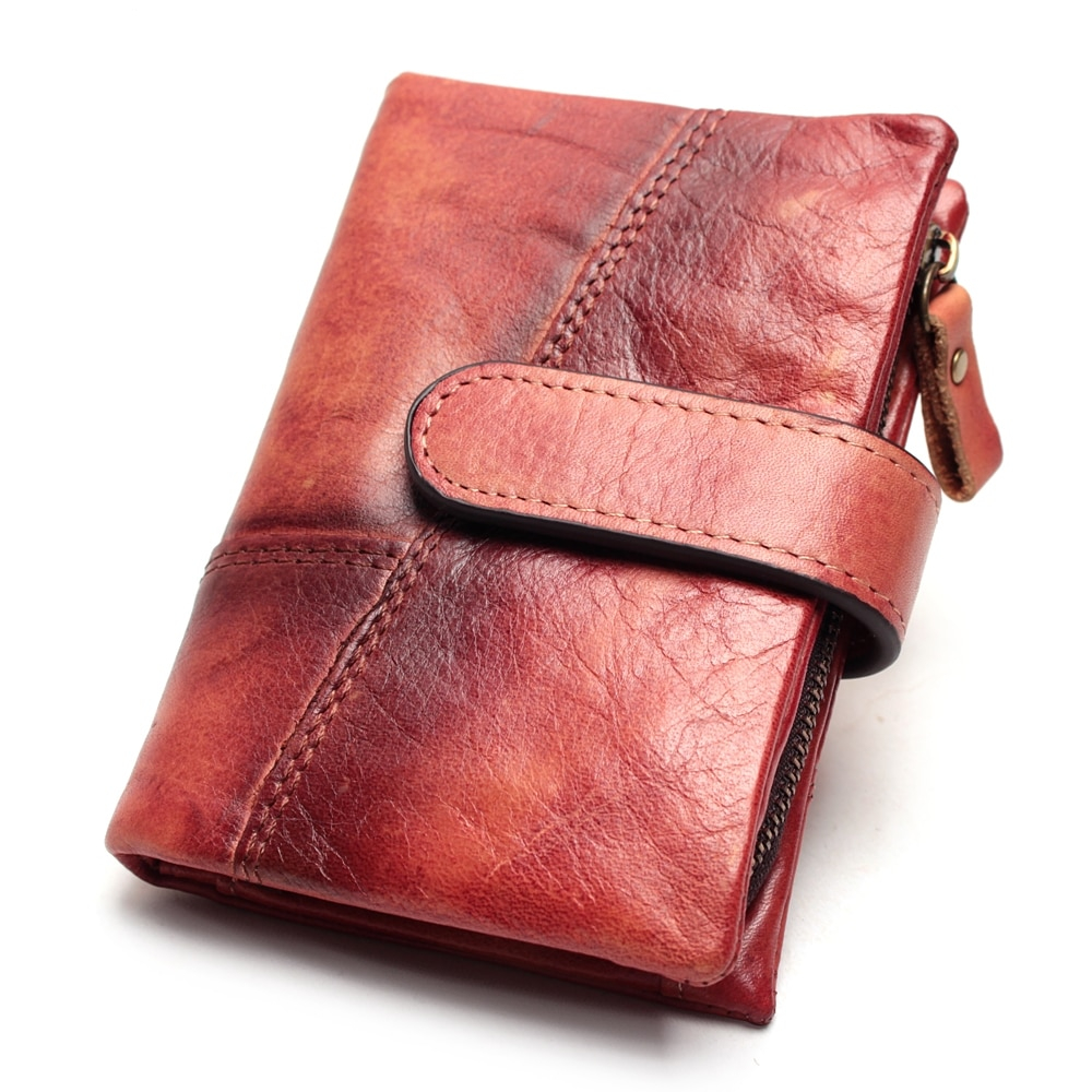 100% Handmade Genuine Leather Multi-Functional Large-Capacity Wallet