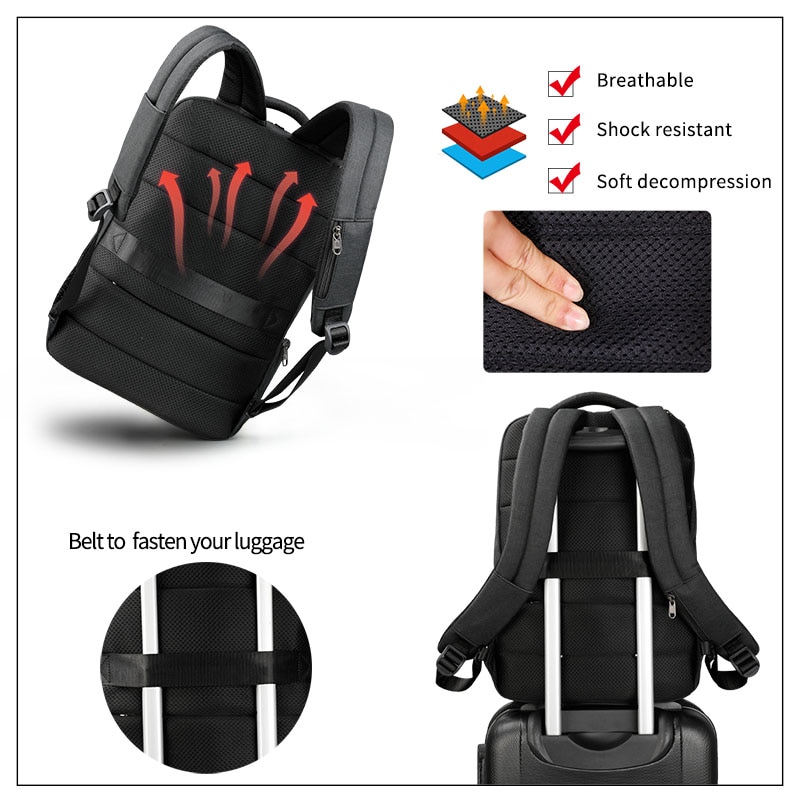 Men’s USB Charging Anti-Theft Backpack